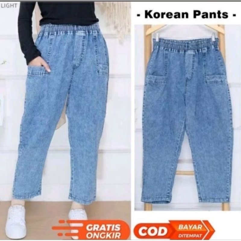 HARUKA PANTS_HINATA PANTS||BAGGY PANTS JEANS WANITA MODEL 7/9||BOYFRIEND JEANS WANITA PINGGANG FULL 