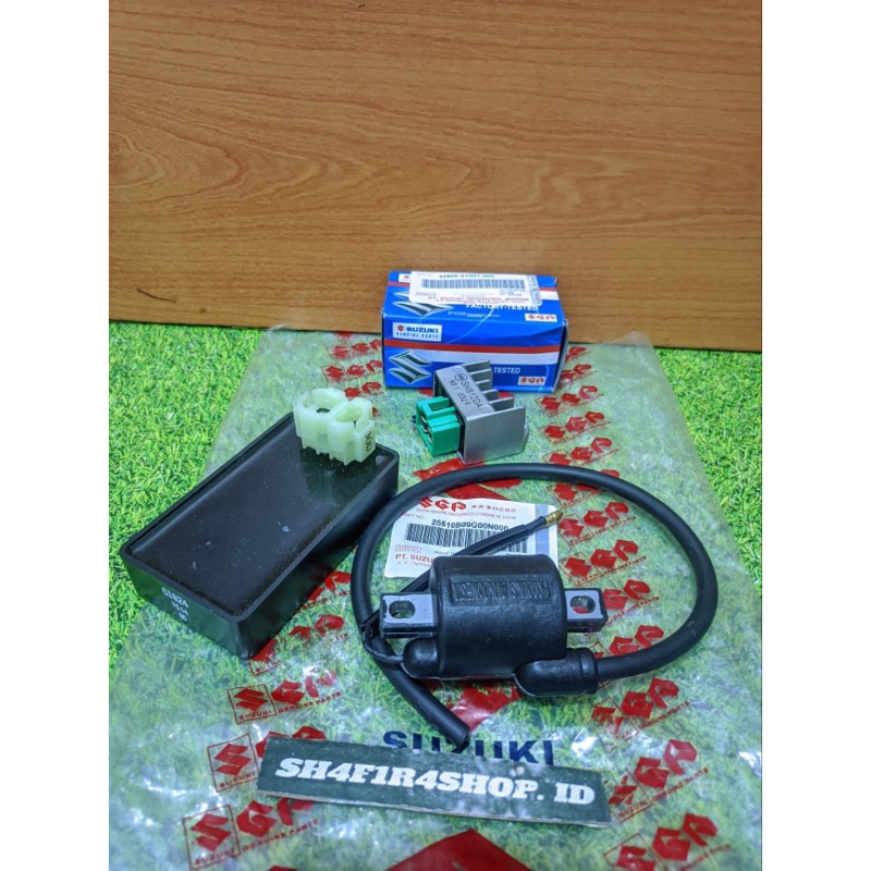 paket komplit pengapian CDI+koil+kiprok 3 barang Suzuki SMASH 110 new/lama ori