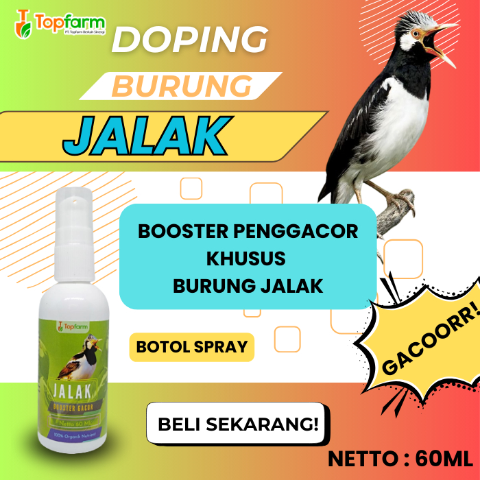 Booster Burung Jalak 60ML/ Vitamin Jalak Suren Biar Gacor/ Vitamin Burung Jalak/ Obat Herbal Jalak B