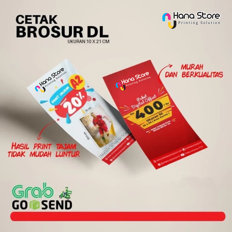 

Print | Cetak Brosur 1/3 A4 | Flayer DL MURAH 1 Sisi / 2 Sisi
