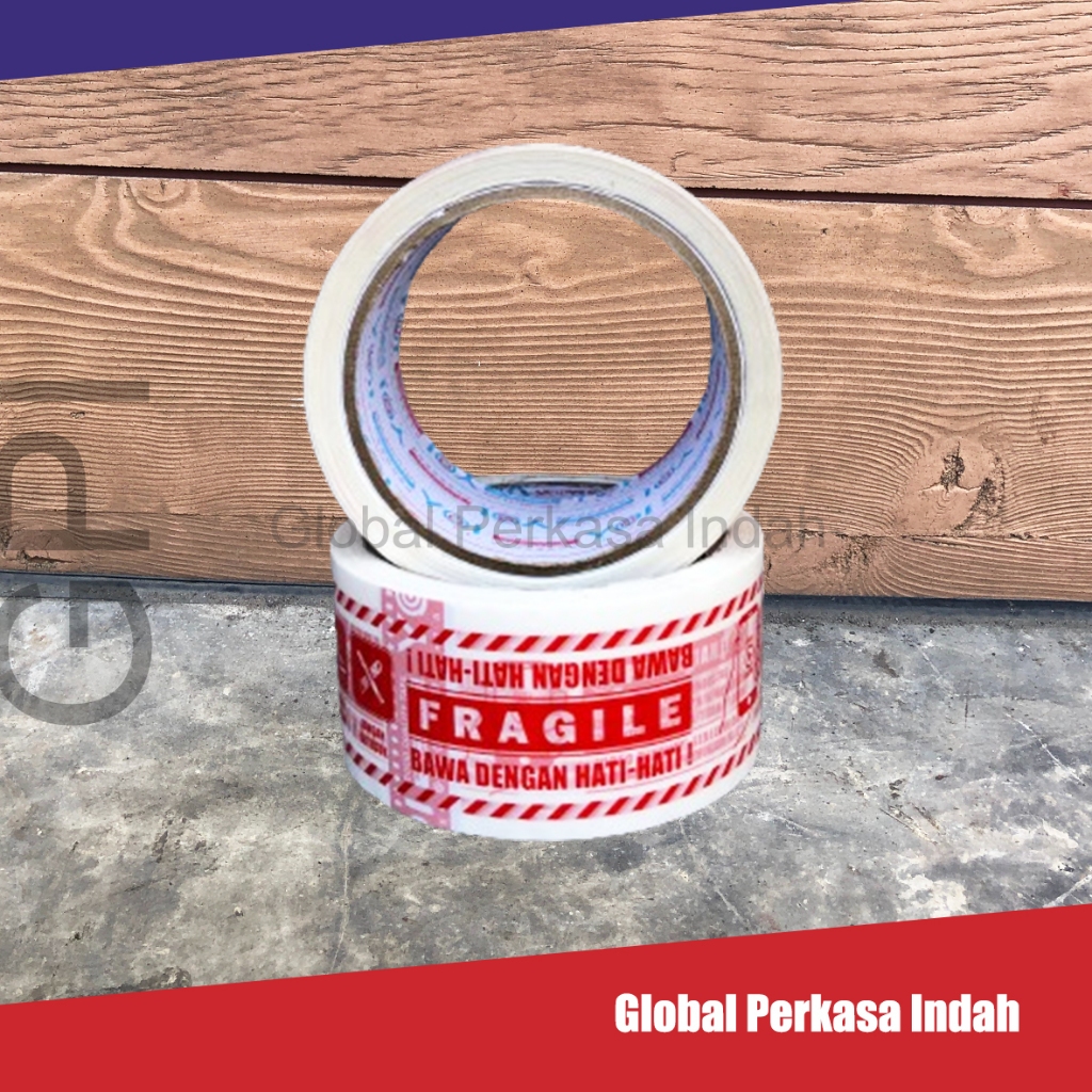 

YOI Tape Lakban Isolasi Fragile Video Record Merah Putih 48mm / 45mm, 50yard / 60M 47mic