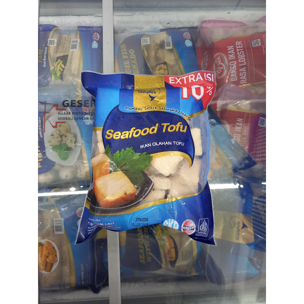 

Frozenfood GIZIPLUS Seafood Tofu/Seafood Tofu With Cheese 500gr