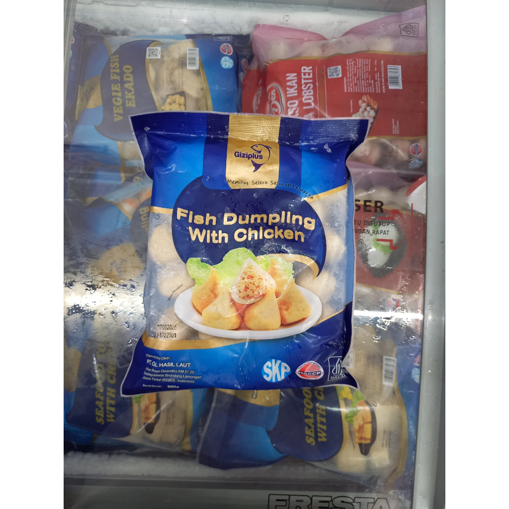 

Frozenfood GIZIPLUS Fish Dumpling Chicken/Cheese 500gr