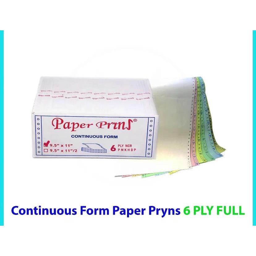 

Paperpryns Kertas Continuous Form 6PLY NCR 9,5" x 11