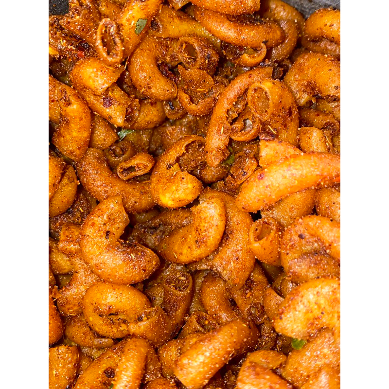 

SNACK COY - Makaroni cikruh 100gr Snack ringan enak asin/pedas/extra pedas Cemilan Makanan Kering Pedas