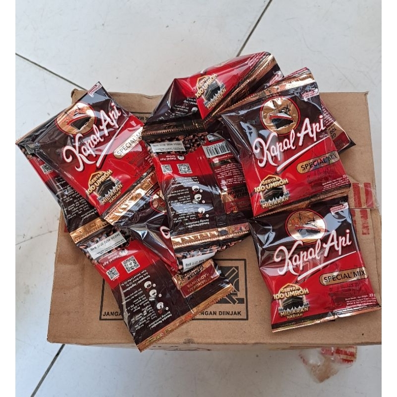 

[Ready Stock] Kopi Kapal Api Mix + Gula 23gr 1 Renceng 10 Sachet
