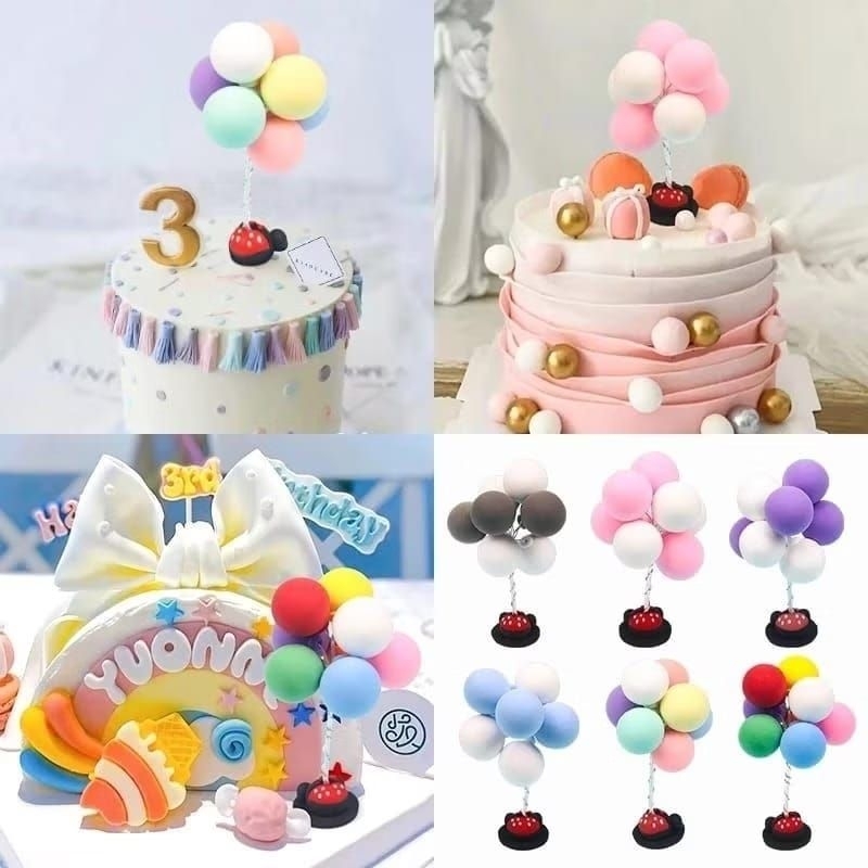 {IP} Topper Balon Rainbow Pelangi / hiasan cake kue ulang tahun birthday pesta bayi ultah baby showe