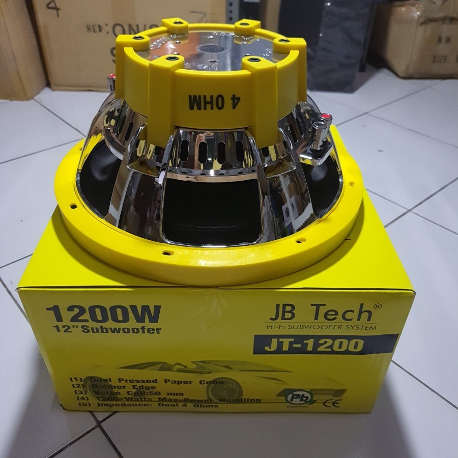 subwoofer mobil JB Tech JT 1200 subwoofer mobil 12 inci 120watt