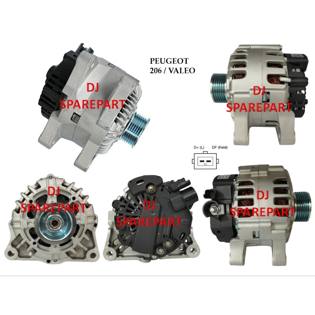 DINAMO AMPERE ALTERNATOR PEUGEOT 206 TYPE VALEO