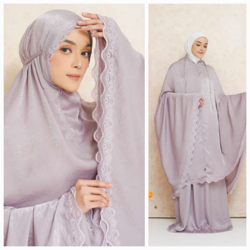 Mukena Santorini Silky Premium 2in1 Mukena Santorini