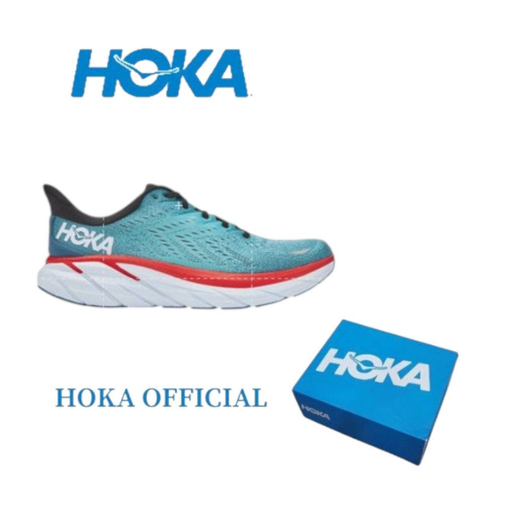 HOKA RUNNING CLIFTON 8 WIDE / TEAL AQUARELLER / ORIGINAL