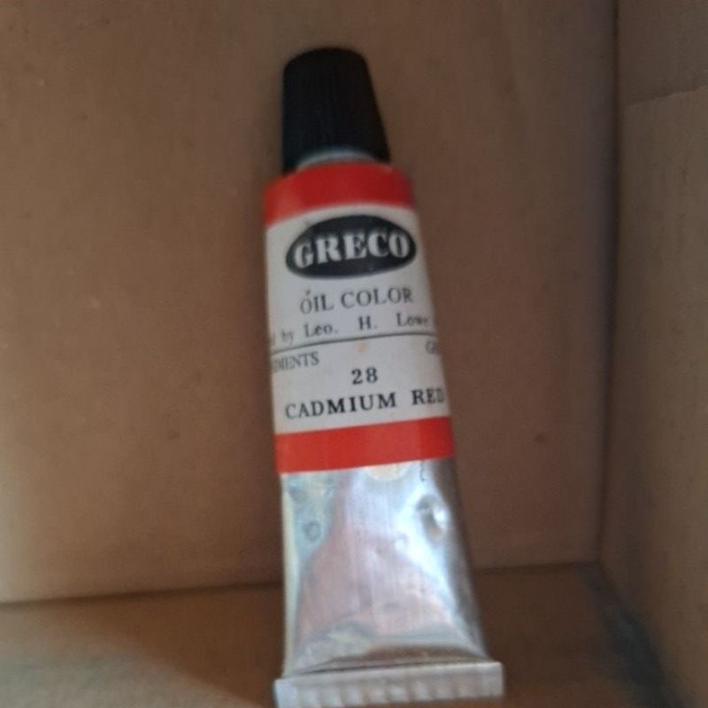 

cat minyak / oil colour greco CADMIUM RED 28