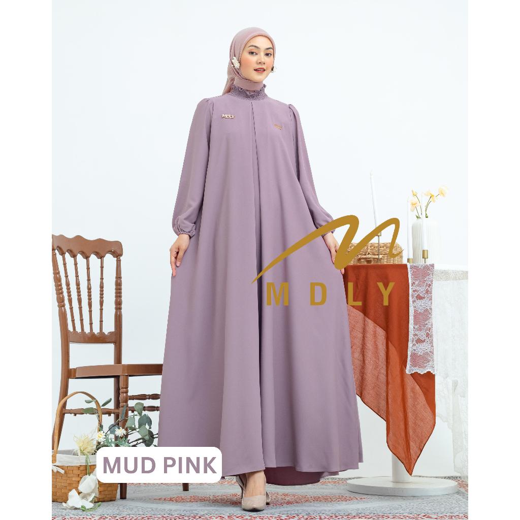 Fashion Muslim Gauri Dress by MDLY Gamis Syari Bahan Premium Busana Muslim Wanita Casual Wudhu Frien