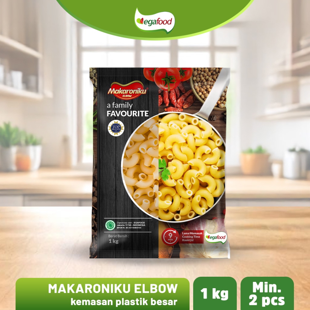 

MAKARONIKU Elbow / Makaroni Bantet Mentah / Macaroni Pasta 1 kg