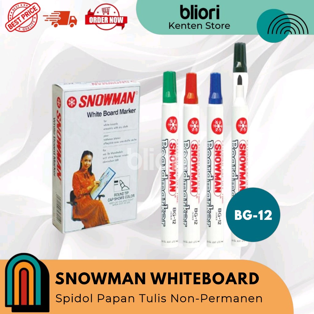 

Spidol SNOWMAN whiteboard / boardmarker spidol / Spidol papan tulis BG12
