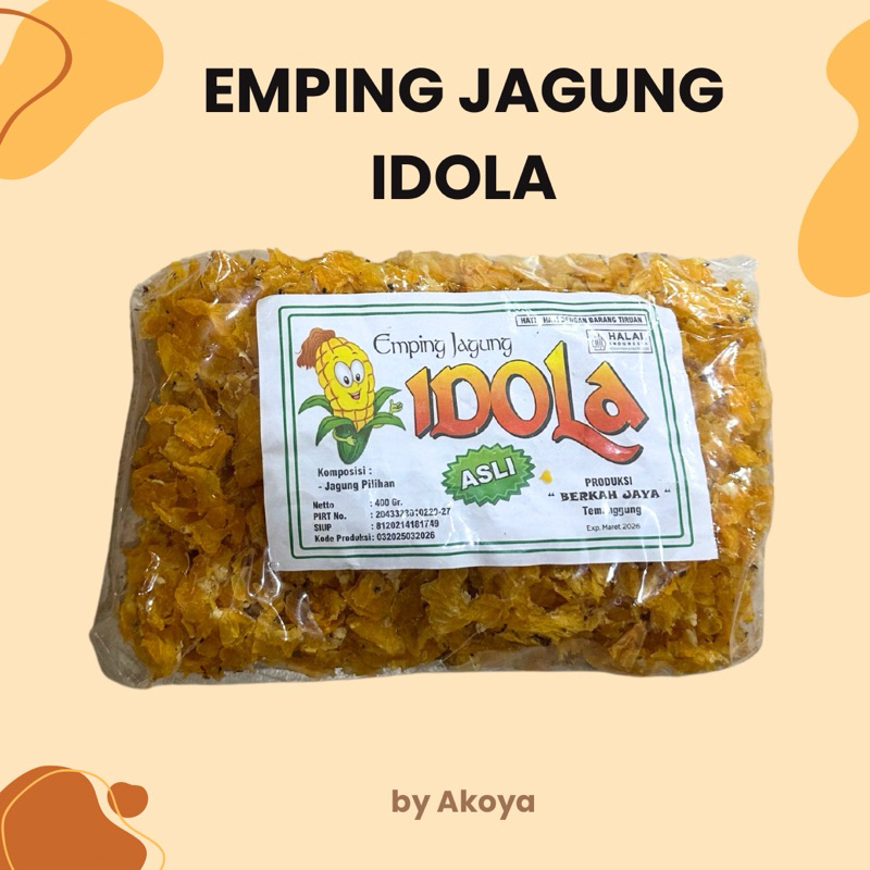 

KERIPIK EMPING JAGUNG IDOLA MENTAH 400G KERUPUK