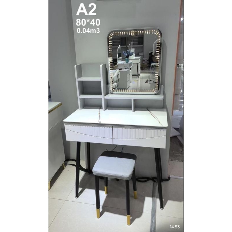 Meja rias lampu LED /MEJA RIAS KAKI BESI