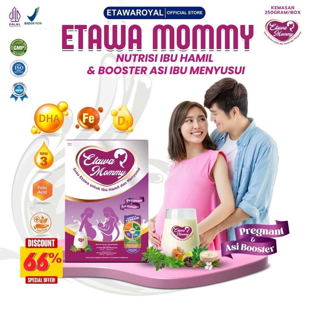 

Etawamommy Booster ASI Untuk Susu Ibu Menyusui Anak paket 1 Box kemasan 250gram