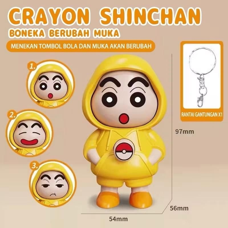 Mainan Sinchan / Gantungan Sinchan / Boneka Sinchan Berubah Muka