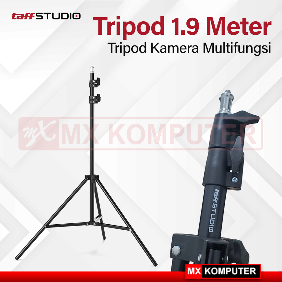 TaffSTUDIO Tripod Kamera Multifungsi for Smartphone and Studio Light 1.9M