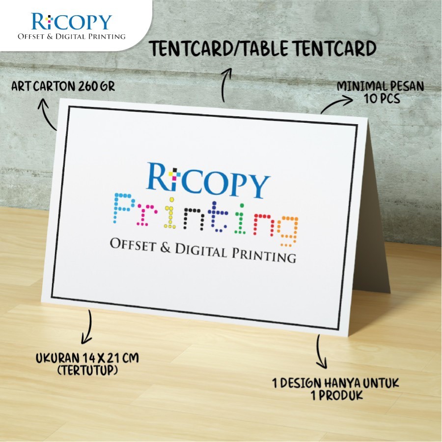 

cetak table tent card (AC 260)