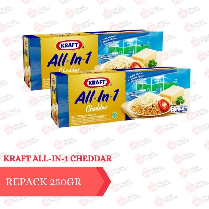 

KRAFT CHEDDAR ALL IN 1 (Repack 250gr)