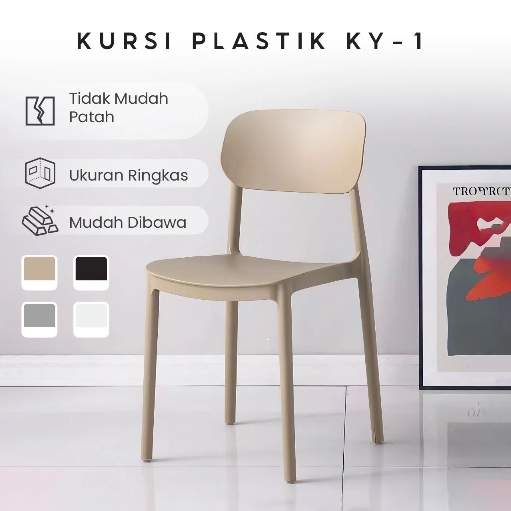 Kursi Plastik Desain Ergonomis Kursi Teras Ruang Tamu - Kursi Cafe Kursi Santai Kursi Outdoor