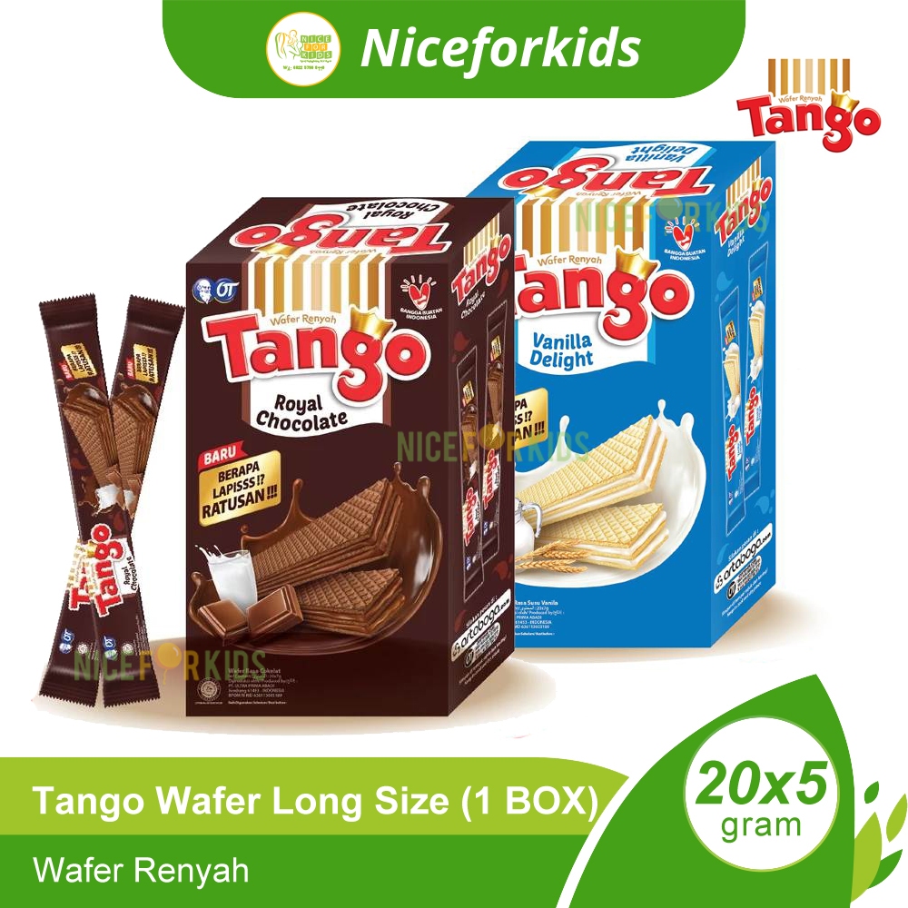 

Tango Wafer Long Size Box Isi 20x5gr / Cemilan Wafer Renyah