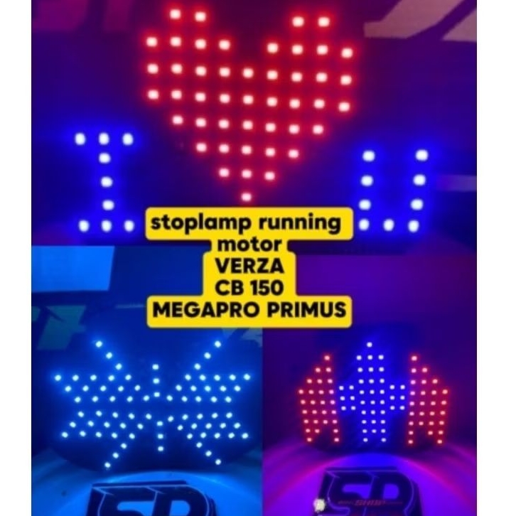 LAMPU STOPLAMP RUNNING MOTOR VERZA & MEGAPRO PRIMUS OLD/NEW LAMPU VARIASI REM BELAKANG PNP TINGGAL C
