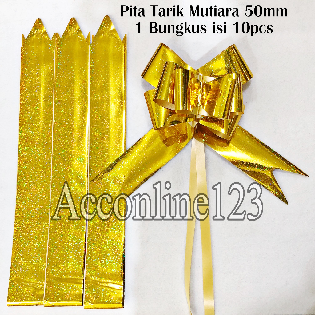 

Pita Tarik Mutiara Uk. 50mm / Pita Serut Mutiara 50mm (1bungkus Isi 10pcs)