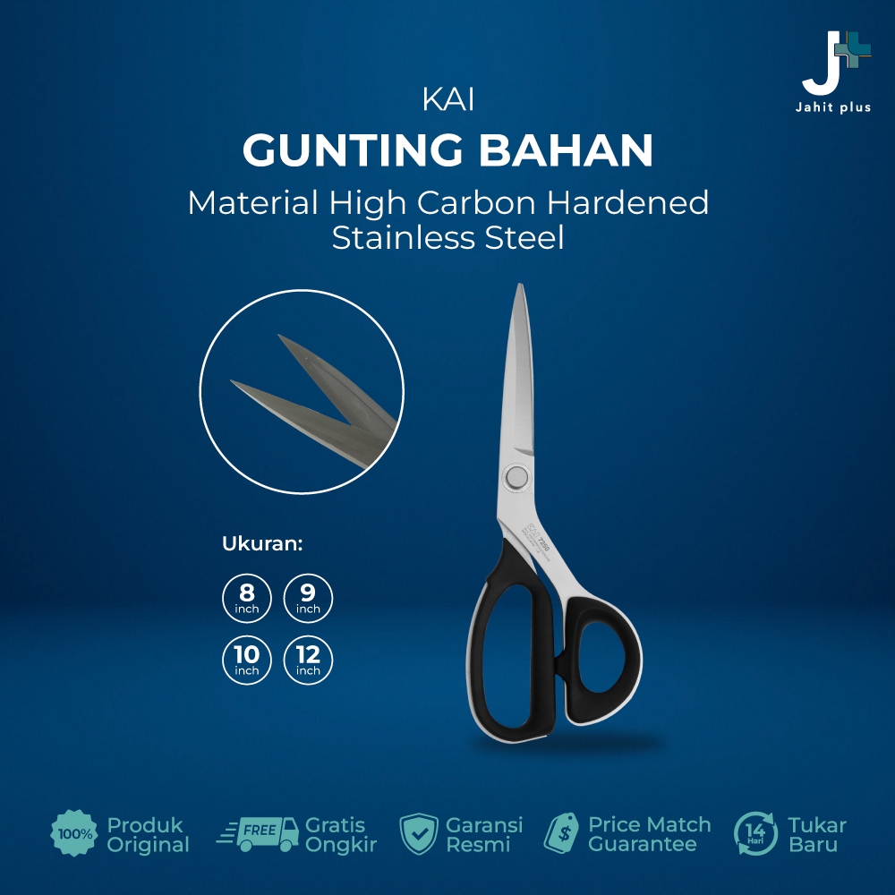 

Gunting Kain KAI Original Japan Profesional Carbon Stainless Steel Ukuran 8" 9" 10" 11" 12" Inch