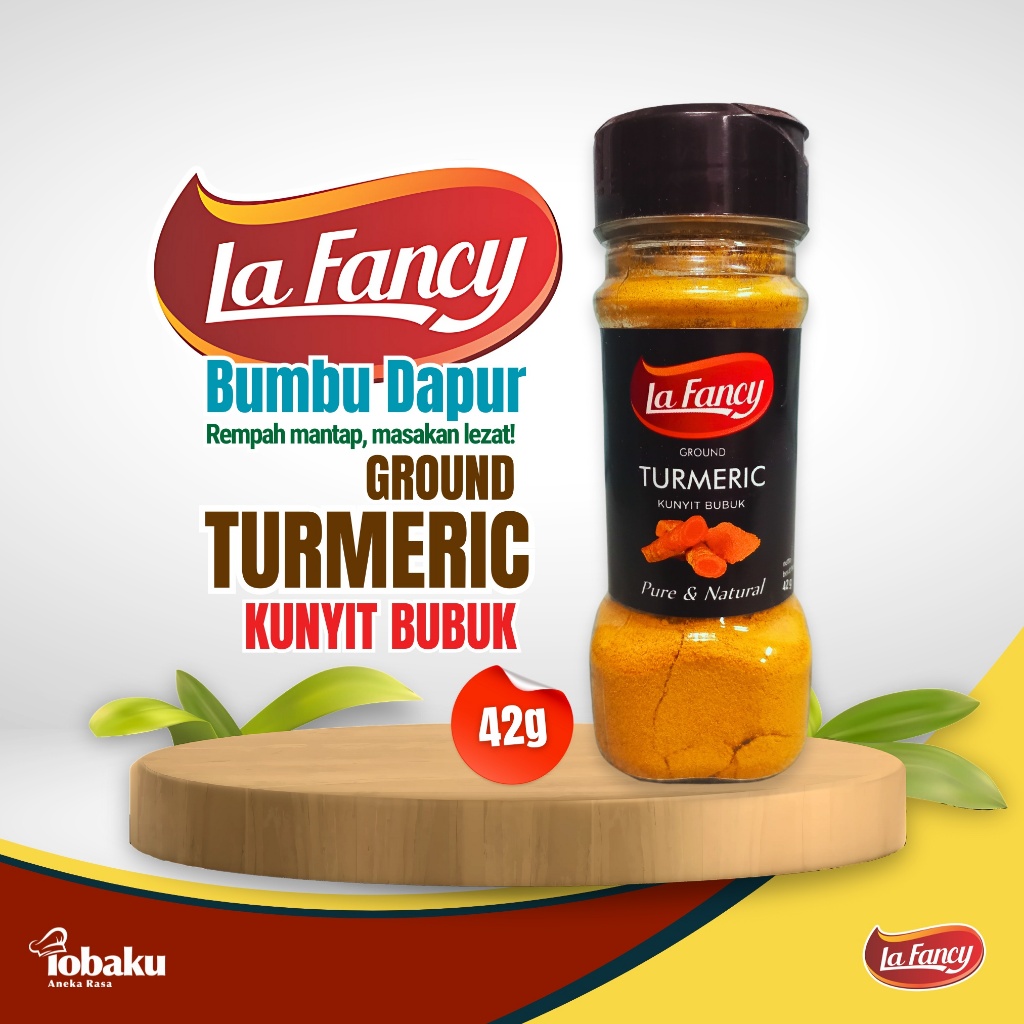 

LA FANCY Kunyit Bubuk - Ground Turmeric - Bumbu Rempah Dapur 42g