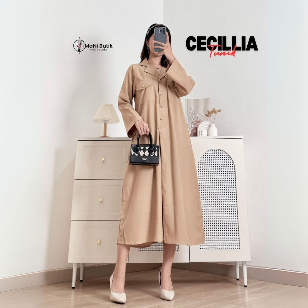 Imani Butik | Fashion Wanita Tunik Cecillia Bahan Katun