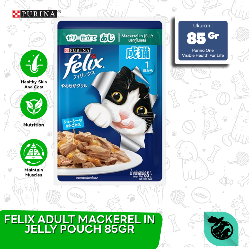 Felix Cat Food Makanan Basah Kucing Wet pouch Kitten Adult 85 Gram