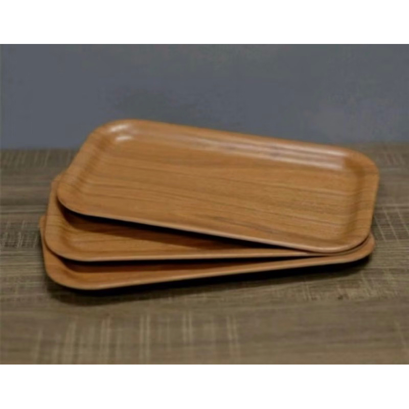 Nampan Bill Melamin Motif Kayu Glori / Nampan Nota / Nampan Tagihan 13.5 X 23.5 Cm