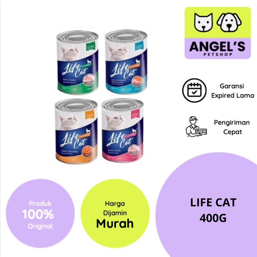 Life Cat kaleng 400gr Life Cat wet food Life Cat makanan basah kucing Makanan Kucing