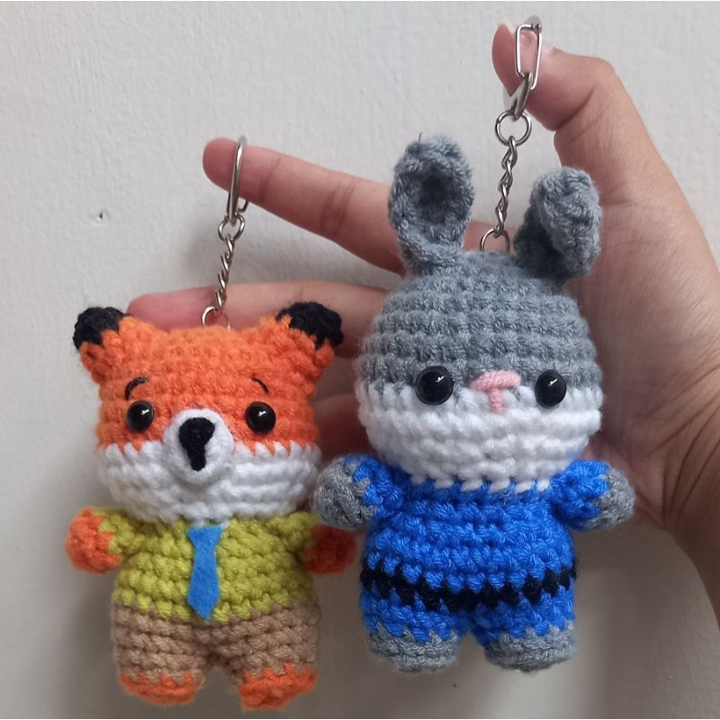 Gantungan Kunci Zootopia Rajut