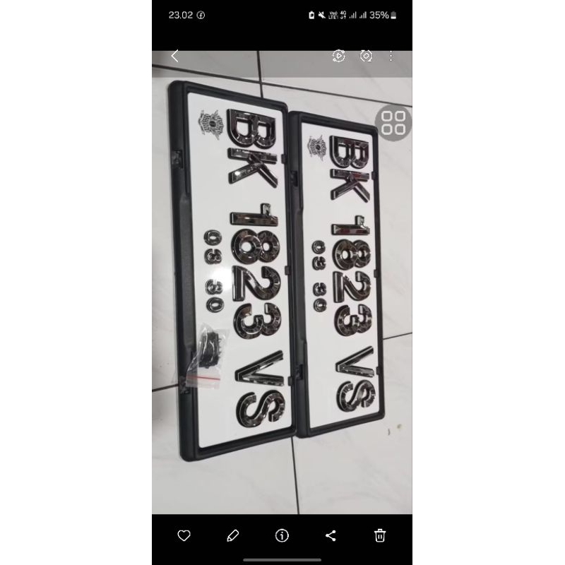 plat nomor timbul mobil