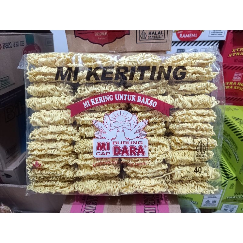 

Mie keriting untuk bakso 40 keping cap mi burung dara