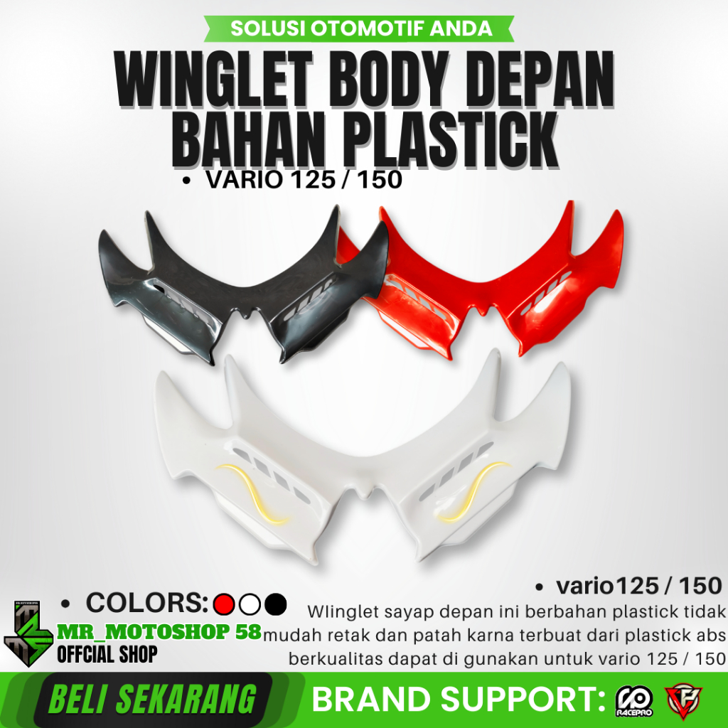 WINGLET KUMIS VARIO 125 150 NEW/OLD WINGLET BODY SAYAP VARIO 125 150 BODY KUMIS VARIO 125 150 NEW