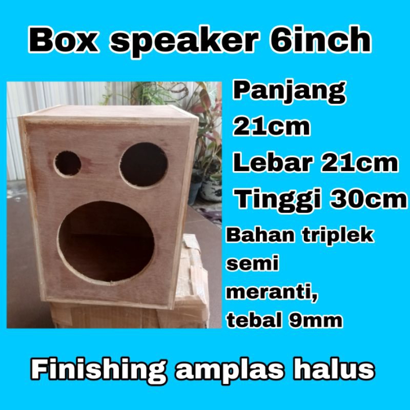 box speaker 6 inchi lubang tweeter 9mm