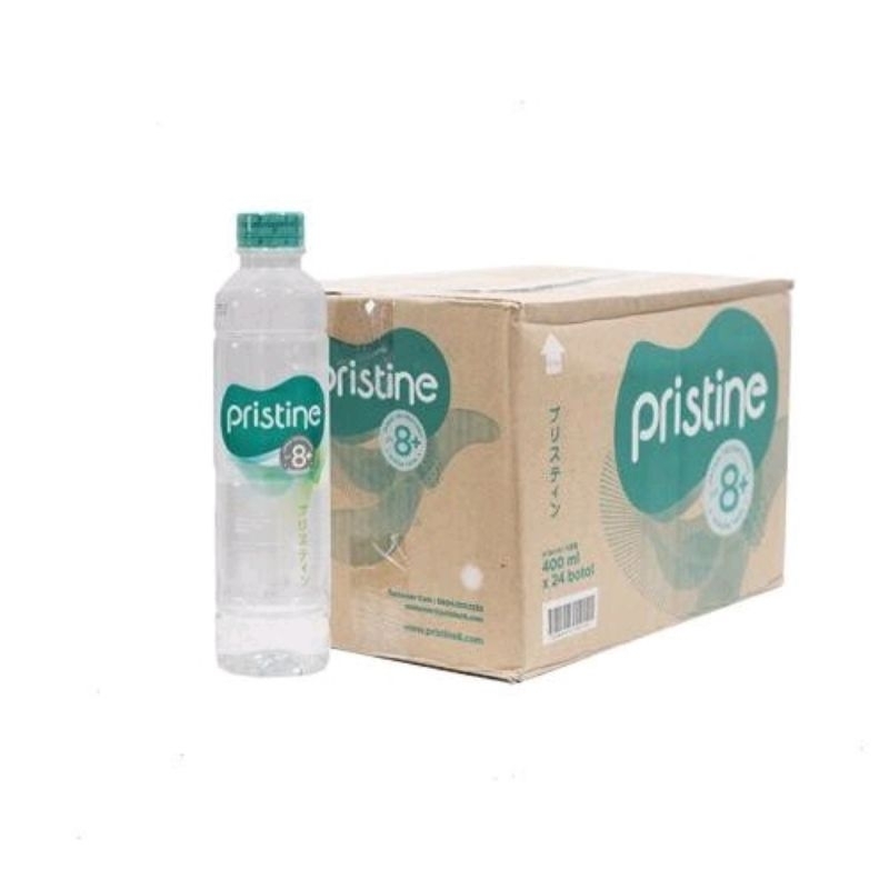 

Pristine 8.6+ Air Mineral Botol 400 ml | 1 dus isi 24 Botol