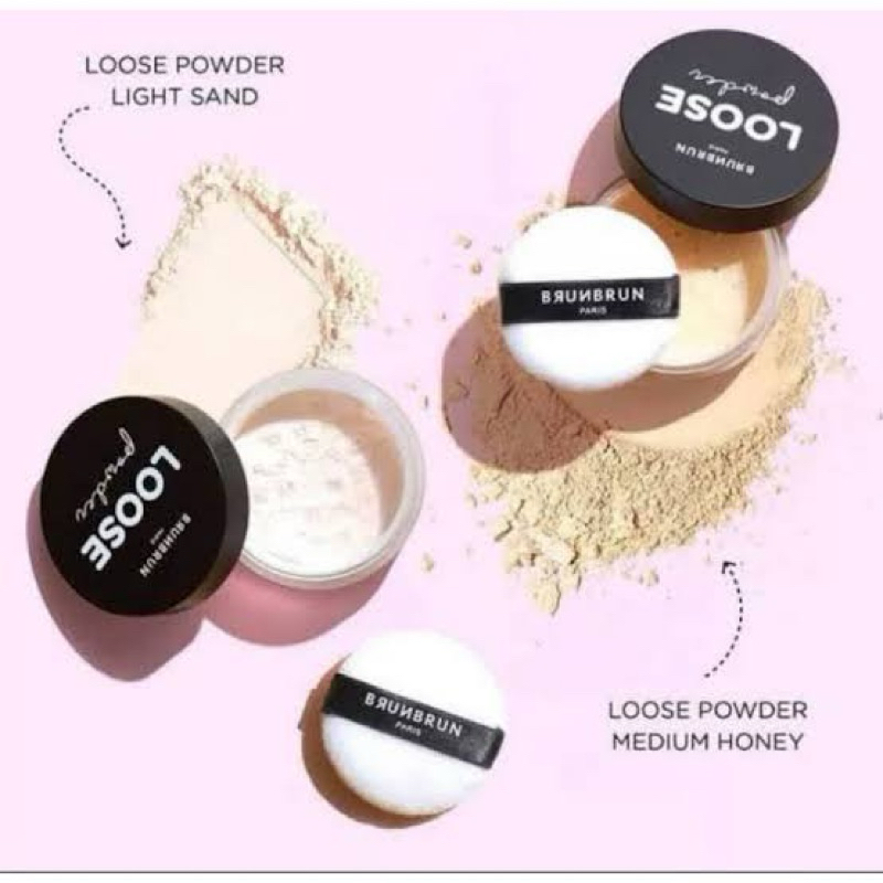 Brunbrun Paris Loose Powder Bedak Light Sand Medium Honey