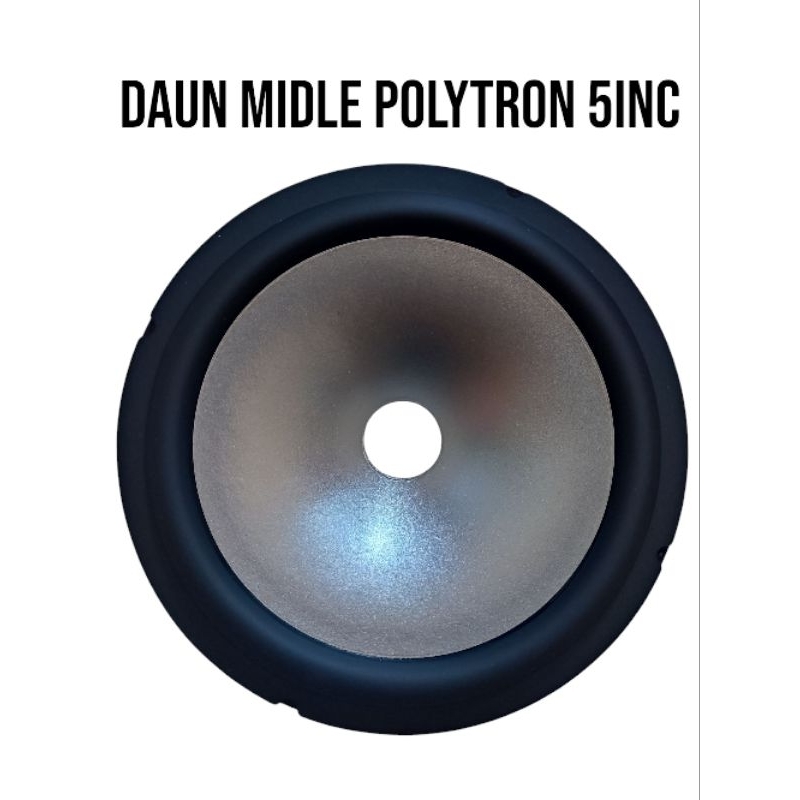 2pcs daun & dop speaker middle dan wofer Polytron original diameter 5inch tinggi 2,5cm DC 2cm dan 2,