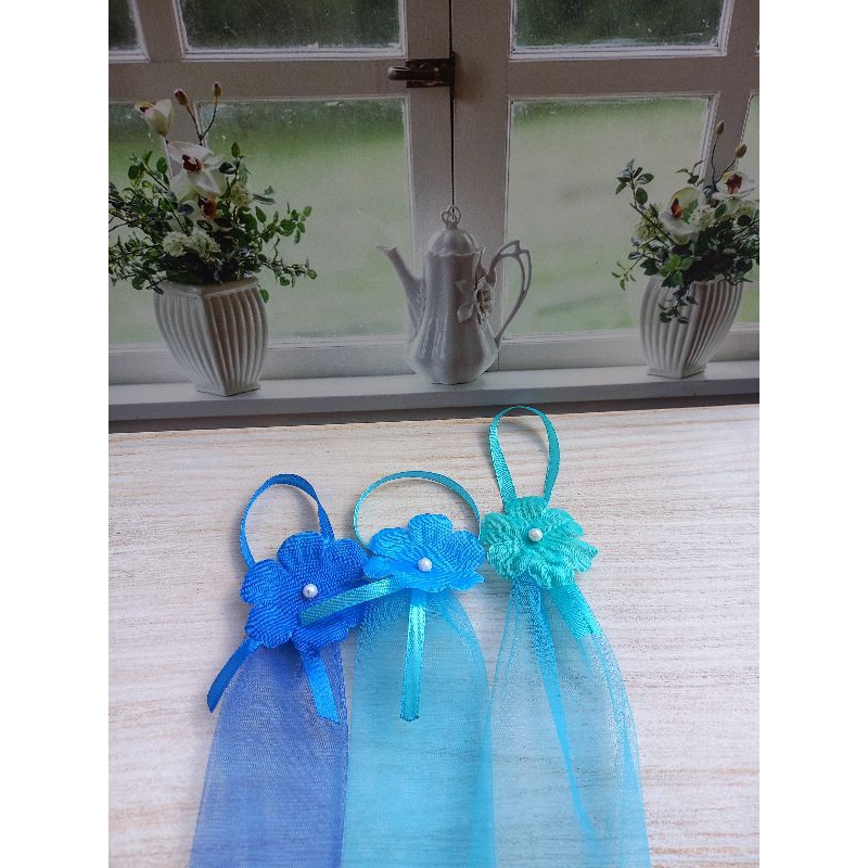 BUNGA TELUR SAKURA BIRU / Bunga telur AQIQAH / Tempat telur PASKAH / bunga telur SYUKURAN / SUVENIR 