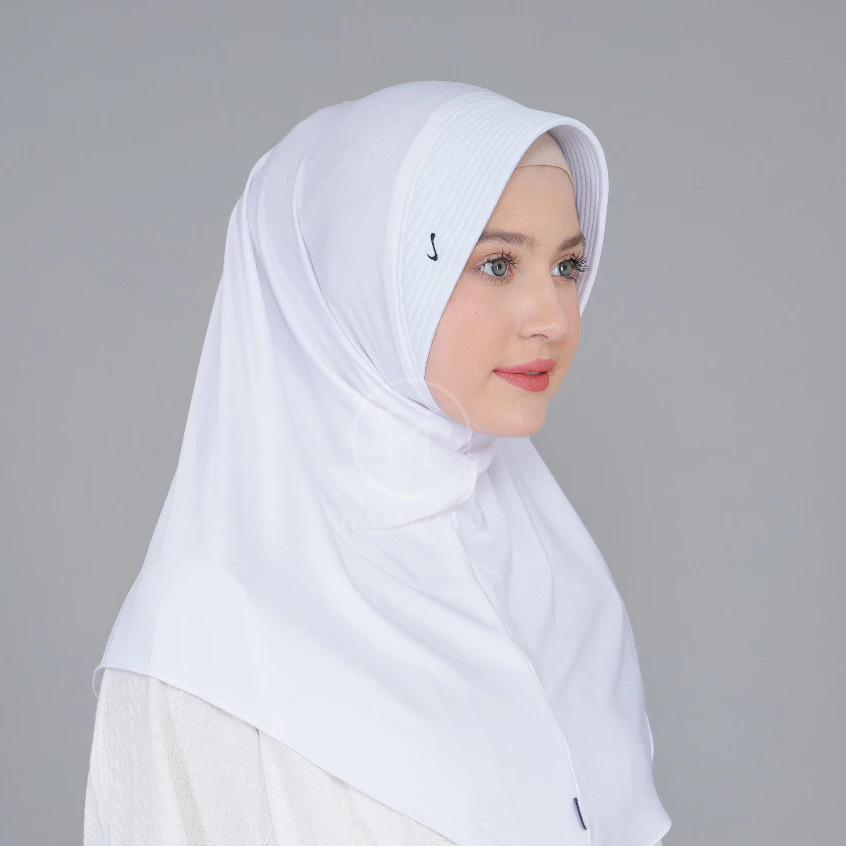 HIJAB BERGO HAMIDAH PREMIUM WARNA PUTIH (ORIGINAL)
