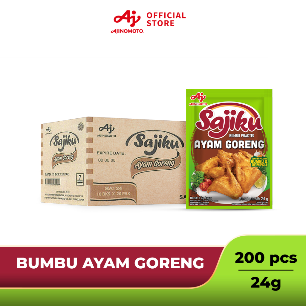 

Sajiku® Bumbu Praktis Ayam Goreng 24gr - 1 Karton