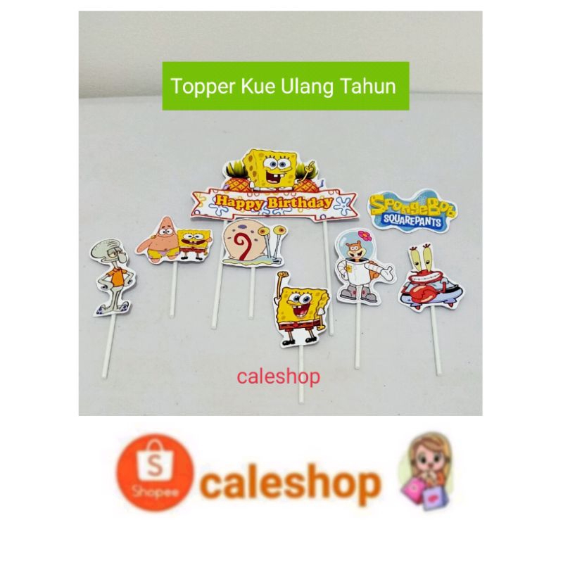 Topper Kue Ulang Tahun Anak SpongeBob