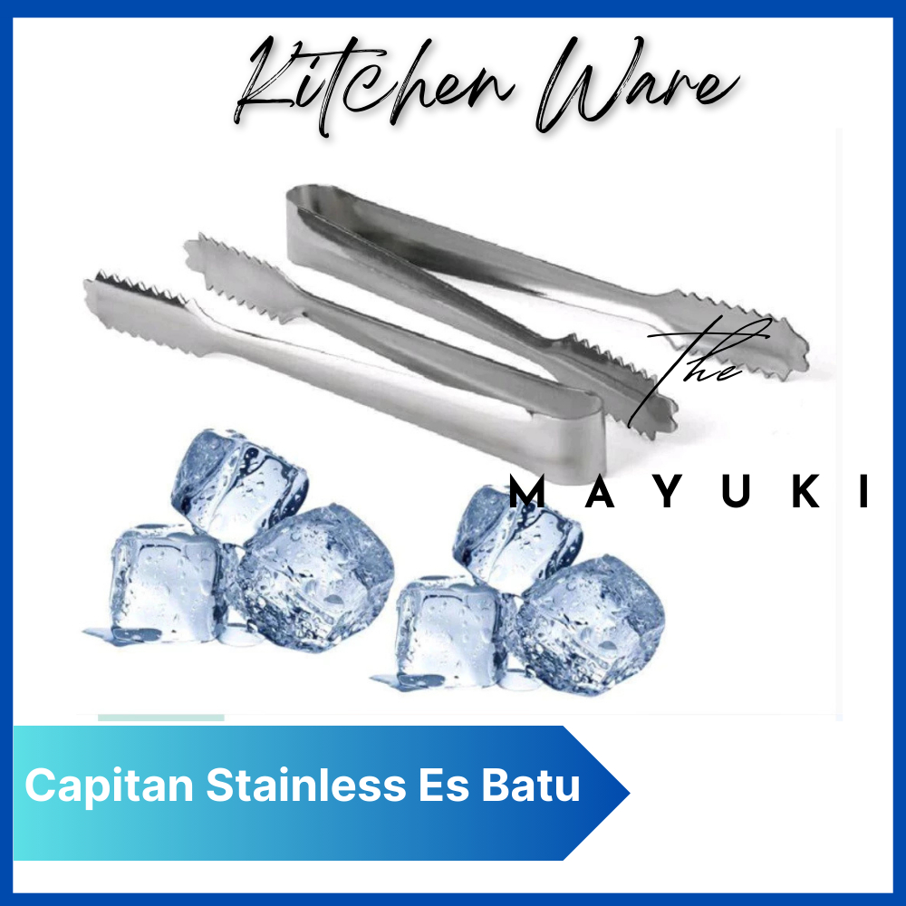 Capitan Stainless Mini Serbaguna Capitan Penjepit Es Batu Kecil