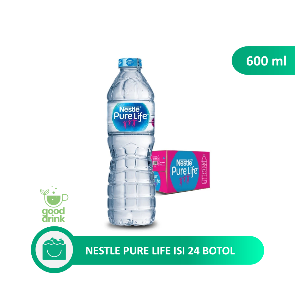 

Nestle Pure Life Air Mineral 1 Dus Isi 24 Kemasan Botol 600 ml
